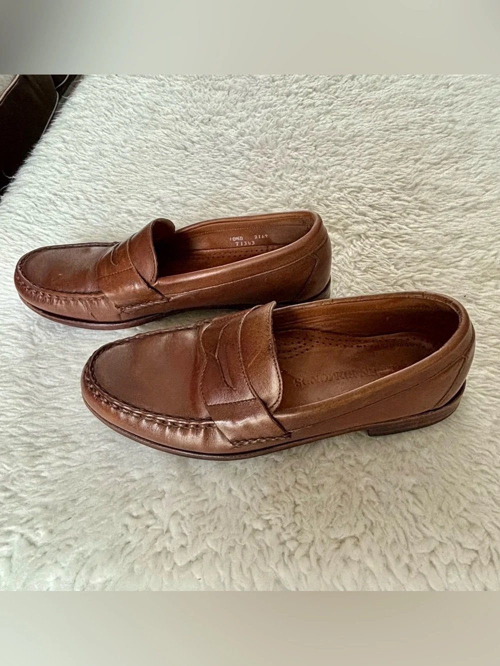 Allen Edmonds Classic Brown Leather Penny Loafers - Men's Dress Casual Sz 10.5 D